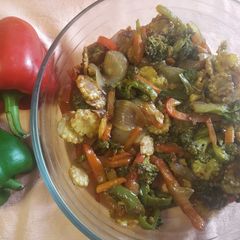 A picture of Chilli fried Vegetables.