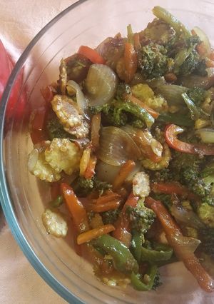 A picture of Chilli fried Vegetables.