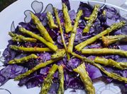Una foto de col morada al vapor