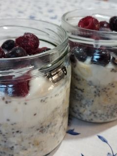 Almás zabos chiamagpuding recept fotója