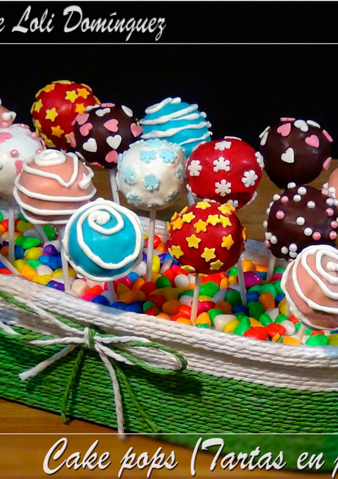 Una foto de Cake pops (Tartas en piruletas)