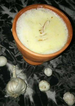 A picture of Garlic Foxnut Kheer.