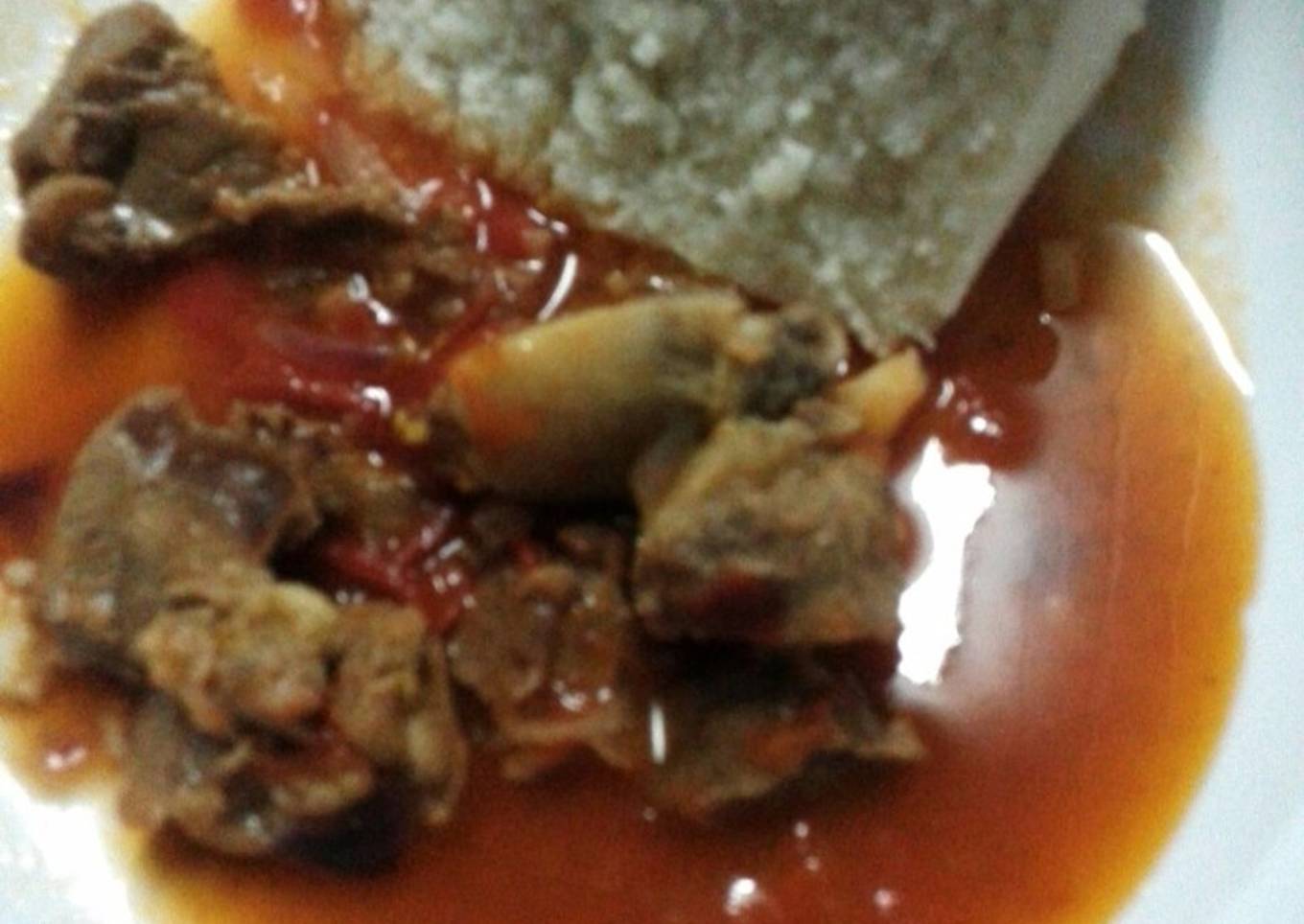 Beef stew and ugali