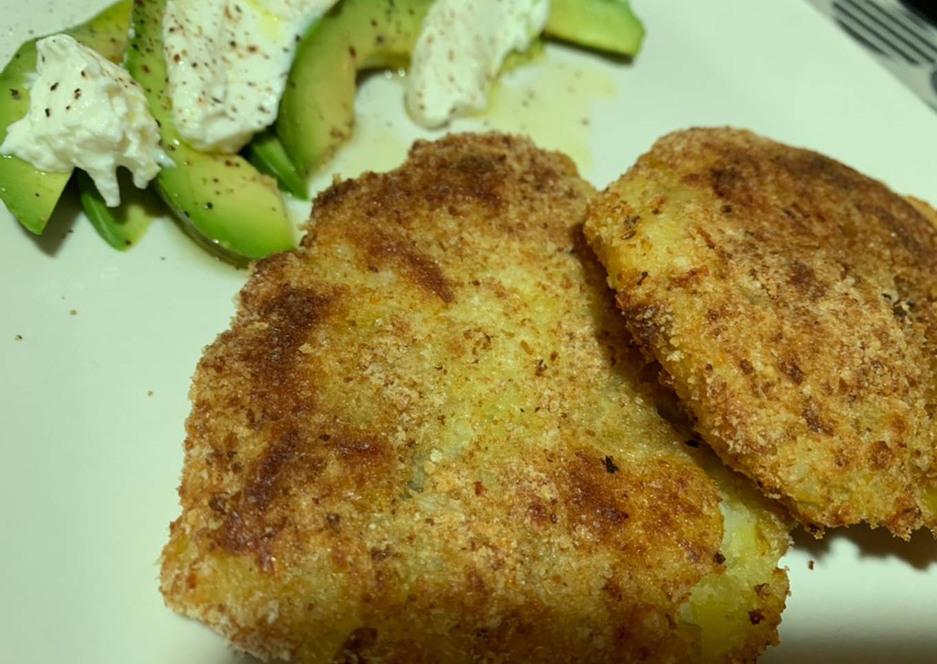Tortitas crunchy de patata y bacalao