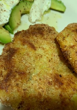 Una foto de Tortitas crunchy de patata y bacalao