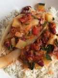 Legumes e Feijão estufados