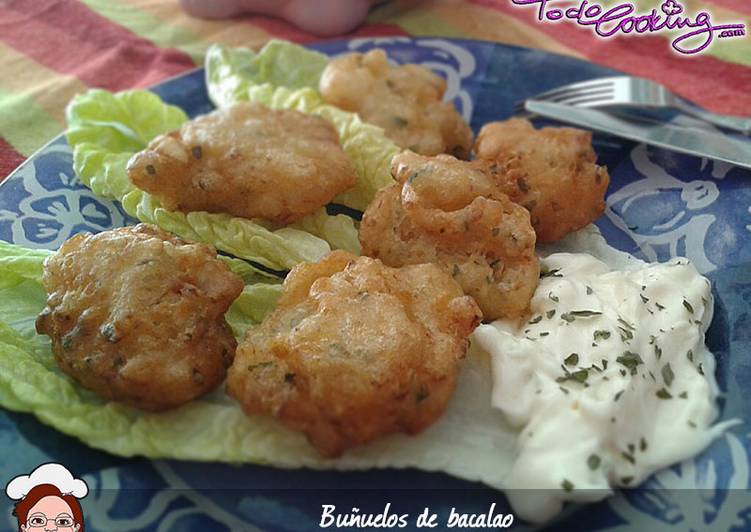 Buñuelos de bacalao fresco sin huevo