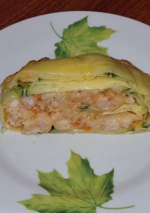 Foto principal de Brazo gitano de calabacín y langostinos