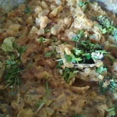 A picture of Lau posto (gourd and poppy seeds paste).
