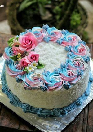 Foto resep Cake Pandan hias