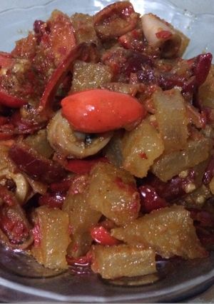 Foto resep Kulit melinjo merah plus kikil