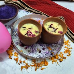 A picture of Kesar thandai.