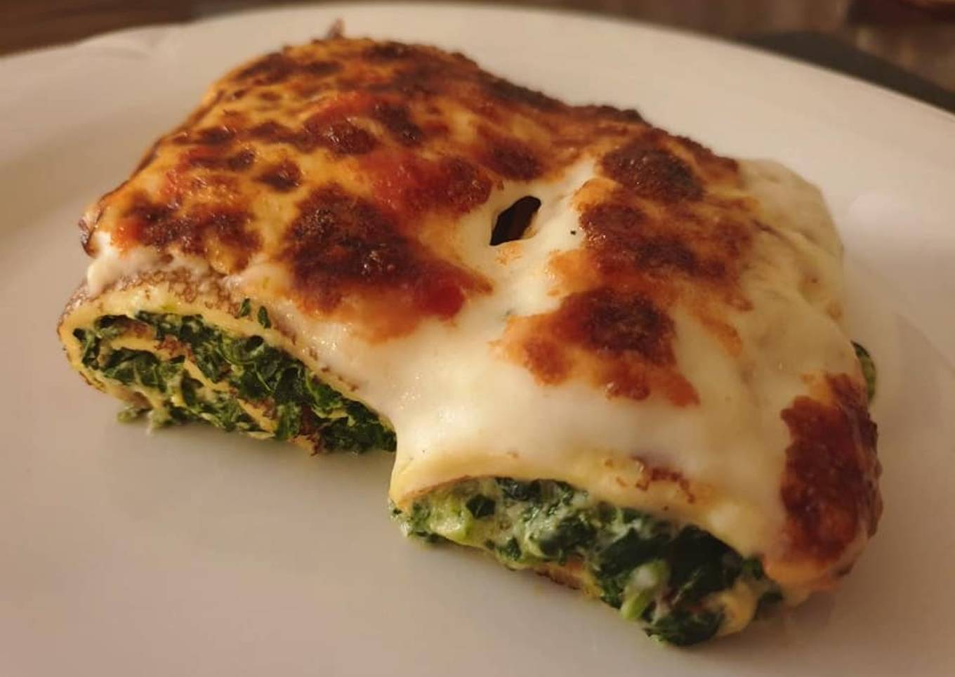 Crepes con espinacas y ricota