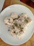 Ensalada de papas y salmón