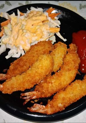 Foto resep Ebi furai & salad ala hokben