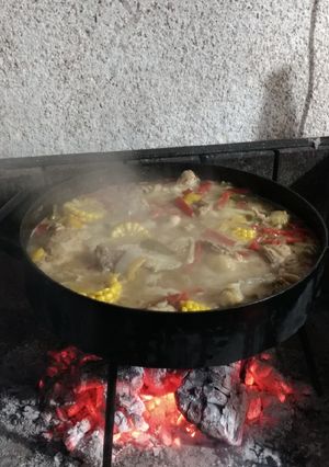 Una foto de Pollo al disco a la Braca