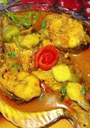 কচি কুমড়ো দিয়ে বাটা মাছের পাতলা ঝোল রেসিপির প্রধান ছবি