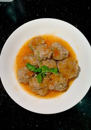 Hình của món Xíu mại sốt cà chua.