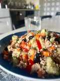 Cous cous con sgombro, ceci e verdure