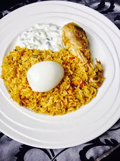 A picture of Chicken Chettinad Biryani.