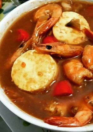 Foto resep Udang tofu saos padang