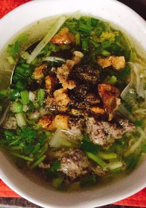 Hình của món Mì Trứng Tươi Thịt Bằm.