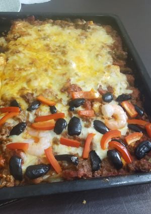 Una foto de Pizza masa brócoli