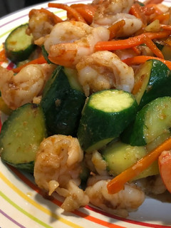 沙茶蝦炒小黃瓜 的食譜成品照片