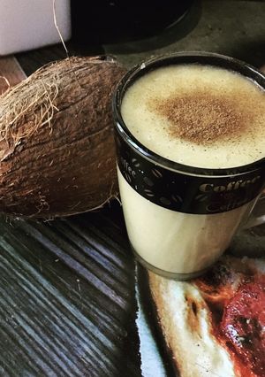 A picture of Banana smoothie with Nectarine.