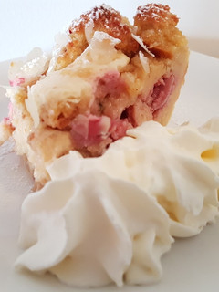 Una foto de Pudding Cheesecake con Fresas
