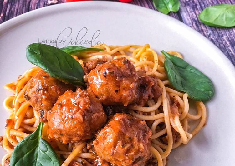Resep Spaghetti Meatball #DapurAzahZara, Sempurna