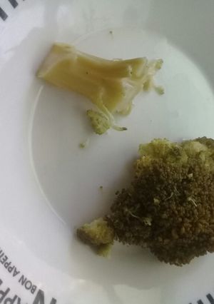 Una foto de Puré de brócoli gratinado con queso parmesano