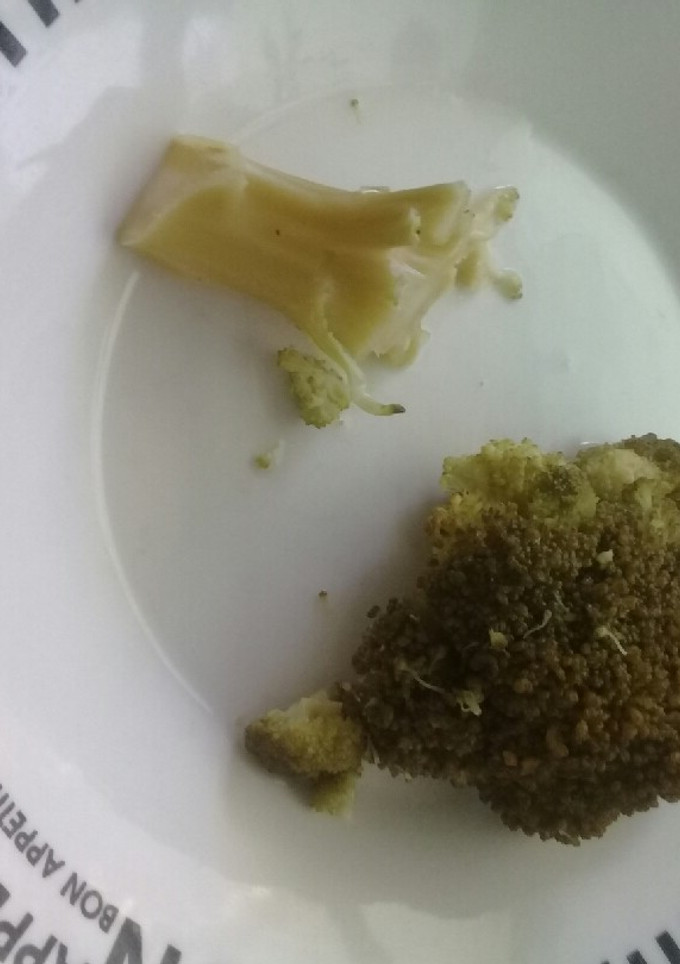 Una foto de Puré de brócoli gratinado con queso parmesano