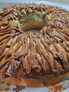 Una foto de Torta fácil de bananas y pera