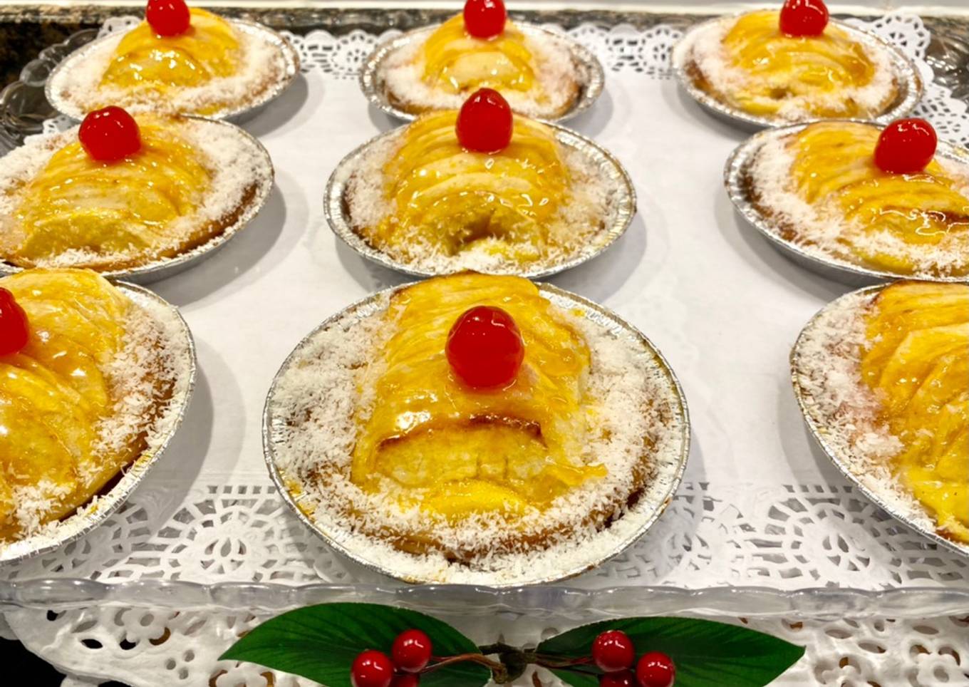 Tartitas de manzana con crema de vainilla “sin gluten “