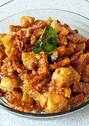 Foto resep Kering tahu tempe kacang