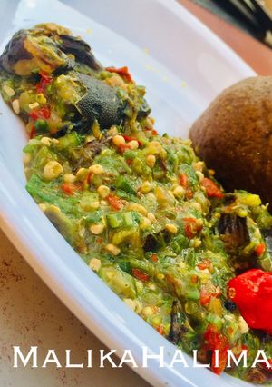A picture of Okra soup.