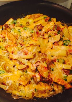 A picture of Potato With Bacon and Cheese.