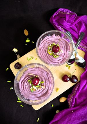 A picture of Black Cherry Shrikhand.