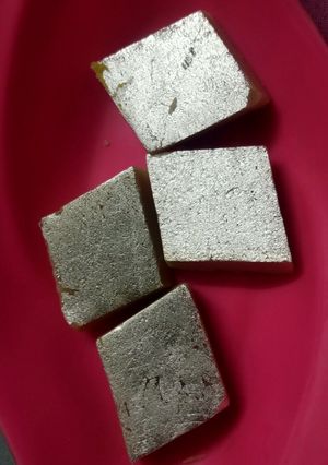 A picture of Kaju Katli.