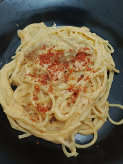 Foto resep Spaghetti Carbonara Gochujang