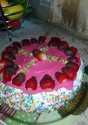 صورة لوصفة تورته عيد ميلاد زوجي