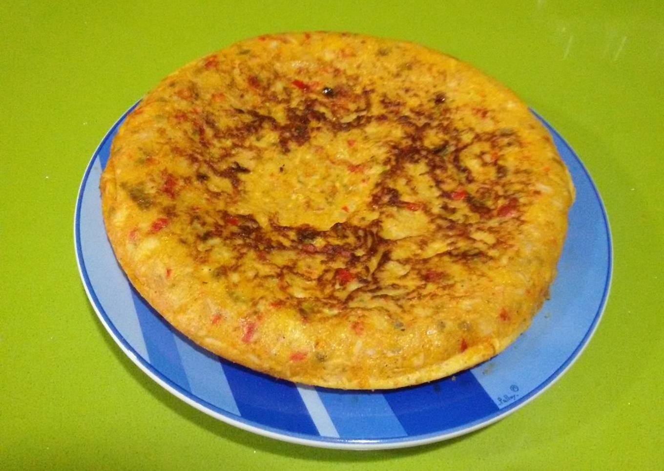 Tortilla de pollo con thermomix