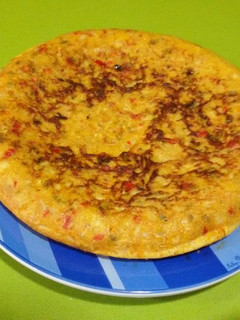 Una foto de Tortilla de pollo con thermomix