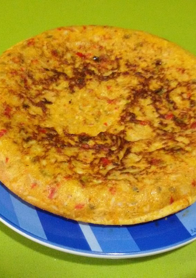 Una foto de Tortilla de pollo con thermomix