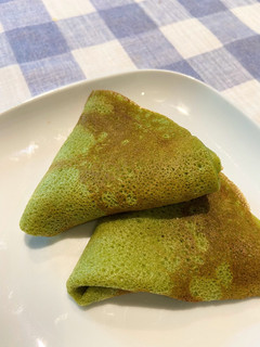 Una foto de Crêpes de té Matcha