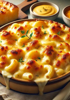 A picture of 3-Cheese Macaroni and Cheese.
