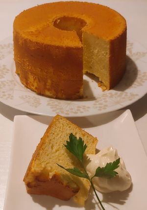 A picture of Orange chiffon cake #minicookpadcook.