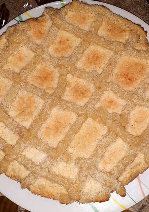Una foto de Tortafrola con enrejado de Crema Pastelera
