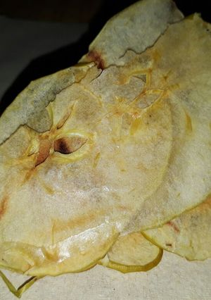 Una foto de Manzana deshidrata en microondas